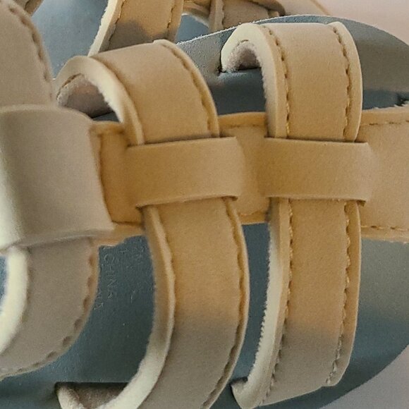 OLD NAVY BABY UNISEX FISHERMAN SANDALS "A STONE'S THROW" 6-12 MONTH SIZE 11 - Picture 7 of 9